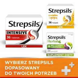 Strepsils Intensive bez cukru pomarańczowy