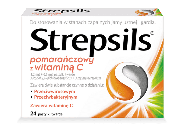 Strepsils pomarańczowy z witaminą C
