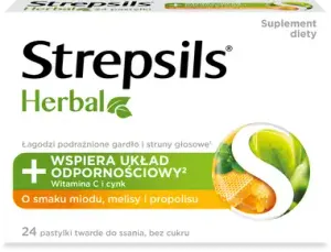 Strespils Herbal  o smaku miodu, melisy i propolisu