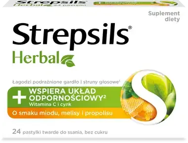 Strespils Herbal  o smaku miodu, melisy i propolisu