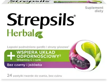 Strepsils Herbal czarny bez i jeżówka