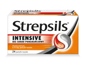 Strepsils Intensive bez cukru pomarańczowy