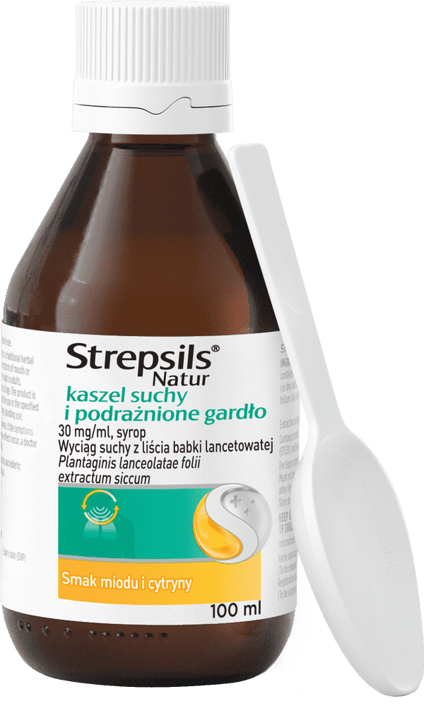 Strepsils Natur kaszel suchy i podrażnione gardło syrop 100ml