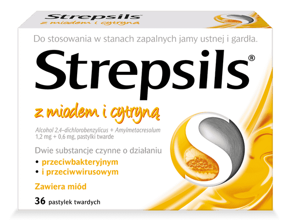 Strepsils z miodem i cytryną