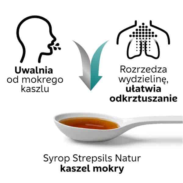 Strepsils Natur kaszel mokry syrop 100ml