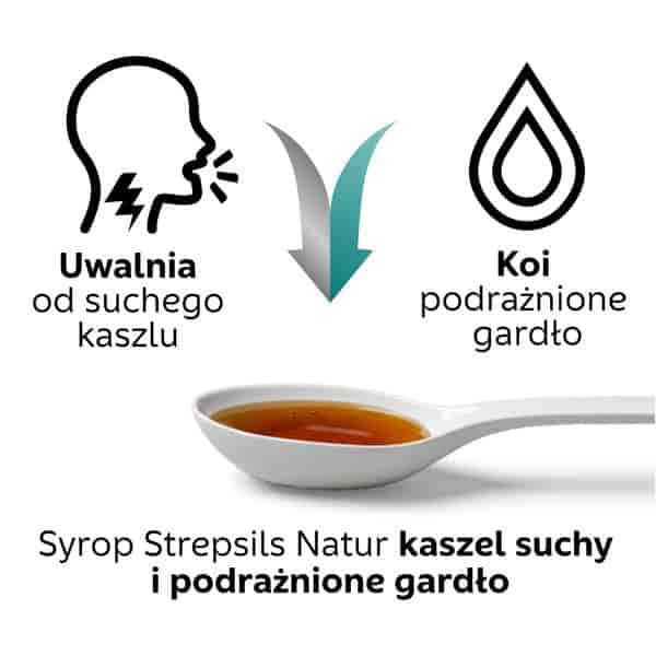 Strepsils Natur kaszel suchy i podrażnione gardło syrop 100ml